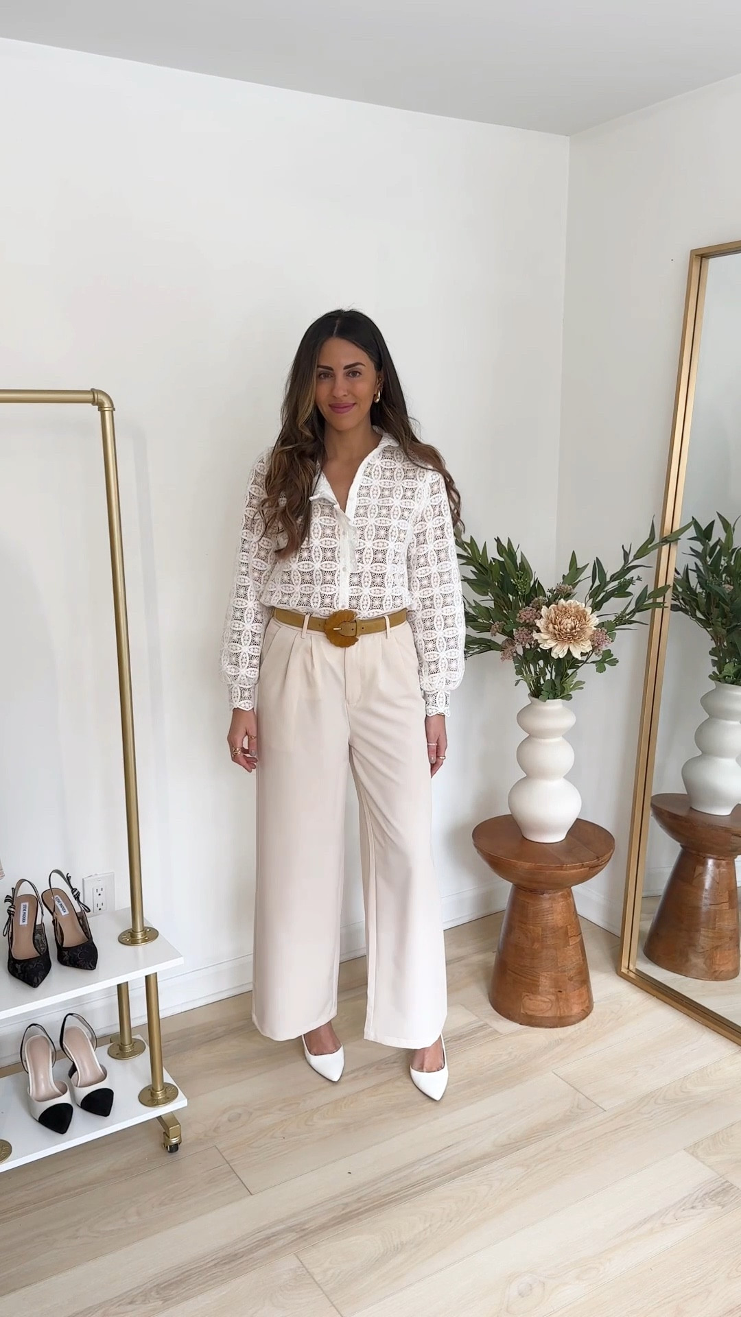 Neutral work outfits -- 1 base styled 5 different ways

Wearing a size 4 in the lace blouse and size small in the cream trouser pants 

Work outfits | office outfits | neutral spring fashion | what to wear to work | corporate office outfits | teacher outfits 

#LTKfindsunder50 #LTKVideo #LTKfindsunder100