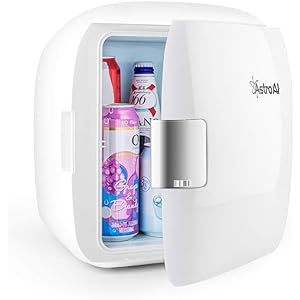 AstroAI Mini Fridge for Bedroom 9 Liter/12 Can Portable Electric Cooler and Warmer AC/DC for Skin... | Amazon (US)