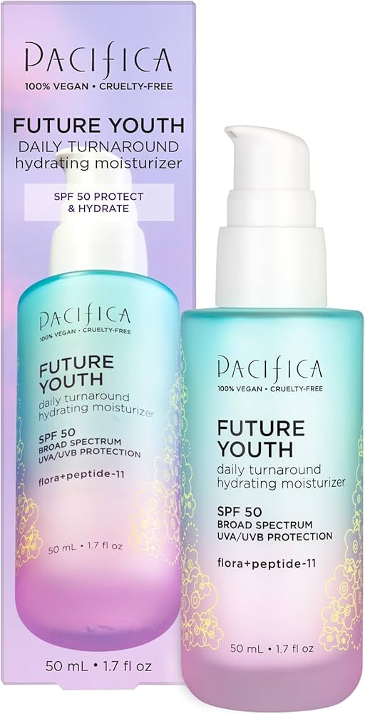 Pacifica Beauty, Future Youth Daily Turnaround Hydrating Moisturizer SPF 50, Lightweight Face Sun... | Amazon (US)