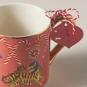 NWT Anthropologie tiger Juniper Christmas Mug | Poshmark
