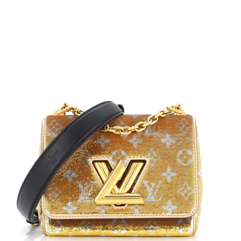 Louis Vuitton Twist Handbag Monogram Sequins PM Gold 2269809 | Rebag