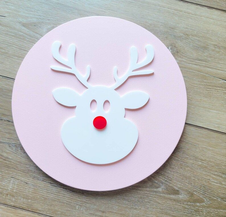 Rudolph Reindeer wood Acrylic Sign/ Christmas Decor/ Christmas | Etsy | Etsy (US)