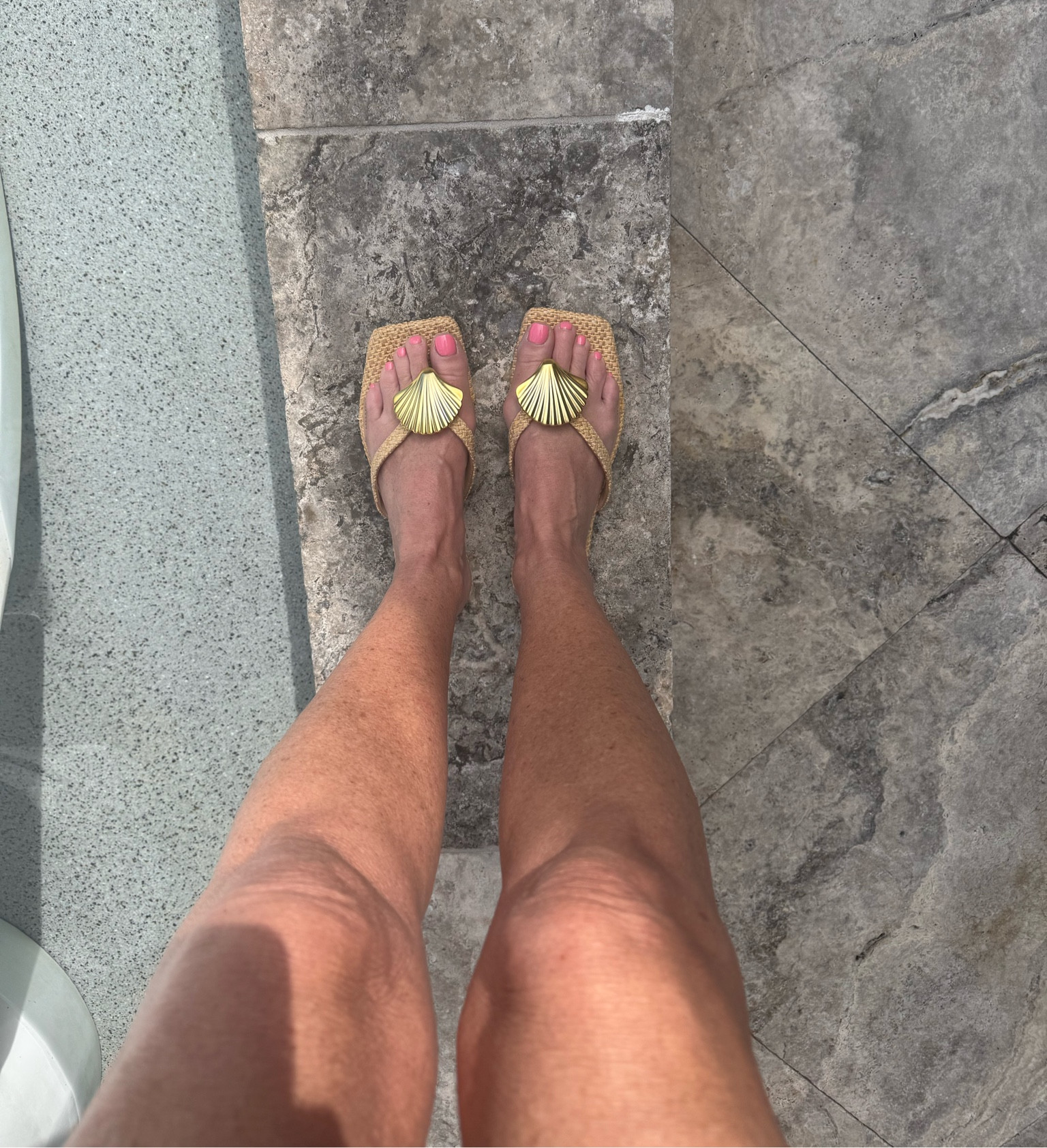 Cute shell sandals on sale now-@nordstrom sale-comes in white, gold and black. Get a pair while the price is right. #shellsandals #beachsandals #flipflops #sandals #springbreak #fashionover50 

#LTKShoeCrush #LTKSwim #LTKSaleAlert