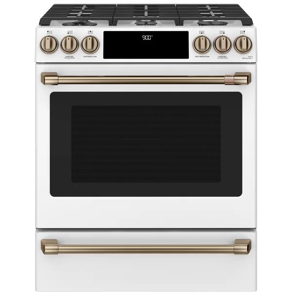 Café Smart Appliances 30" 5.7 cu. ft. Smart Slide-in Dual Fuel Range with Griddle and Grill | Wayfair North America