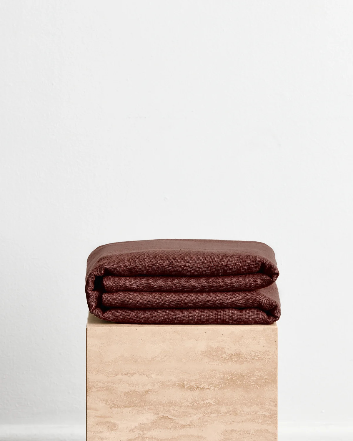 Cacao 100% French Flax Linen Throw | Bedthreads US