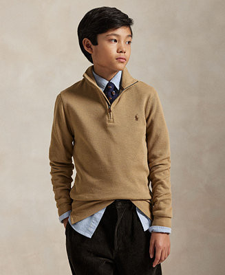 Polo Ralph Lauren Boys' 8-20 Estate-Rib Quarter-Zip Pullover - Macy's | Macy's
