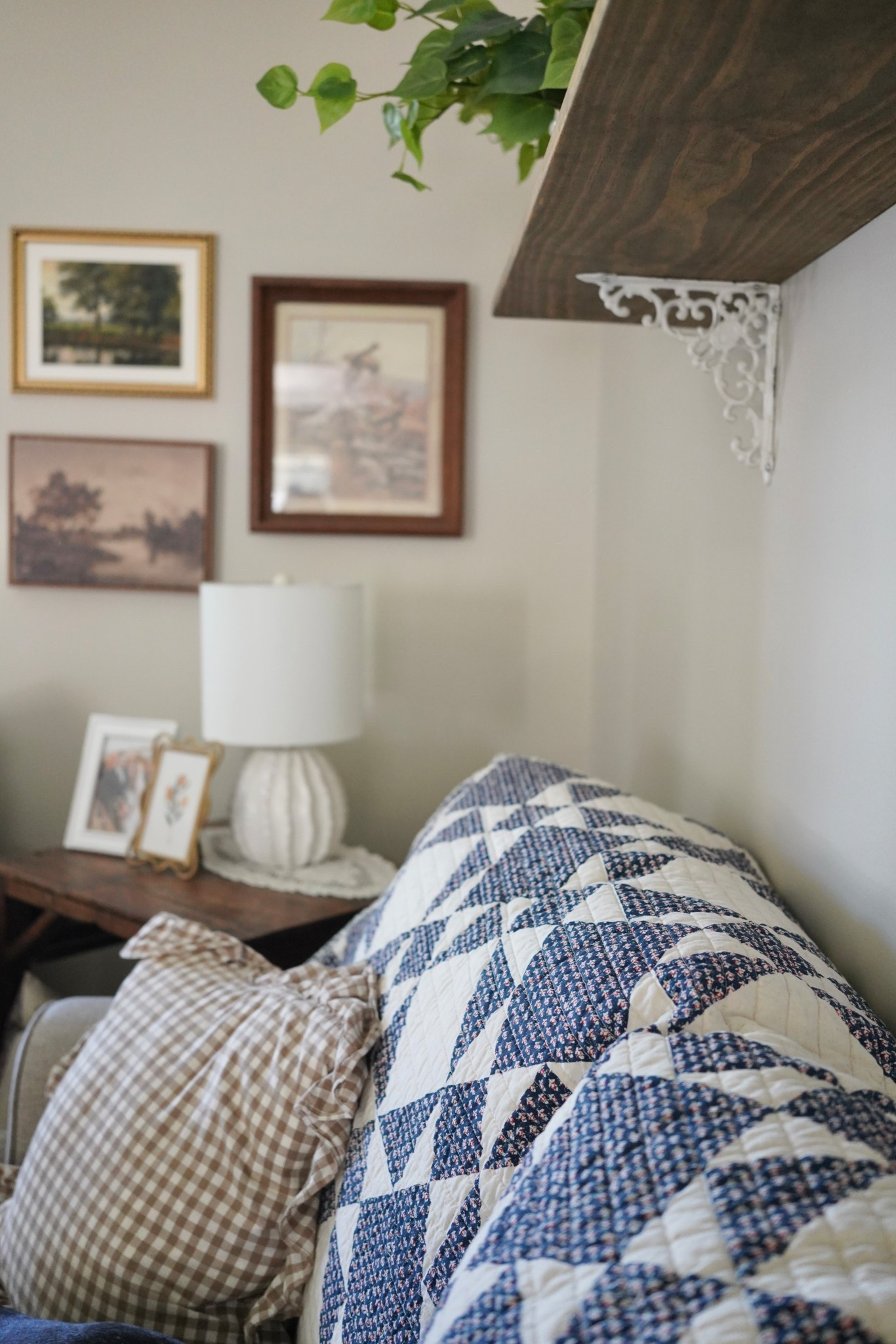 Blue and white quilt from Target! I got the queen size so I could style it on my sofa! Cottagecore. Country living. Quilt. 

#LTKHome #LTKSeasonal