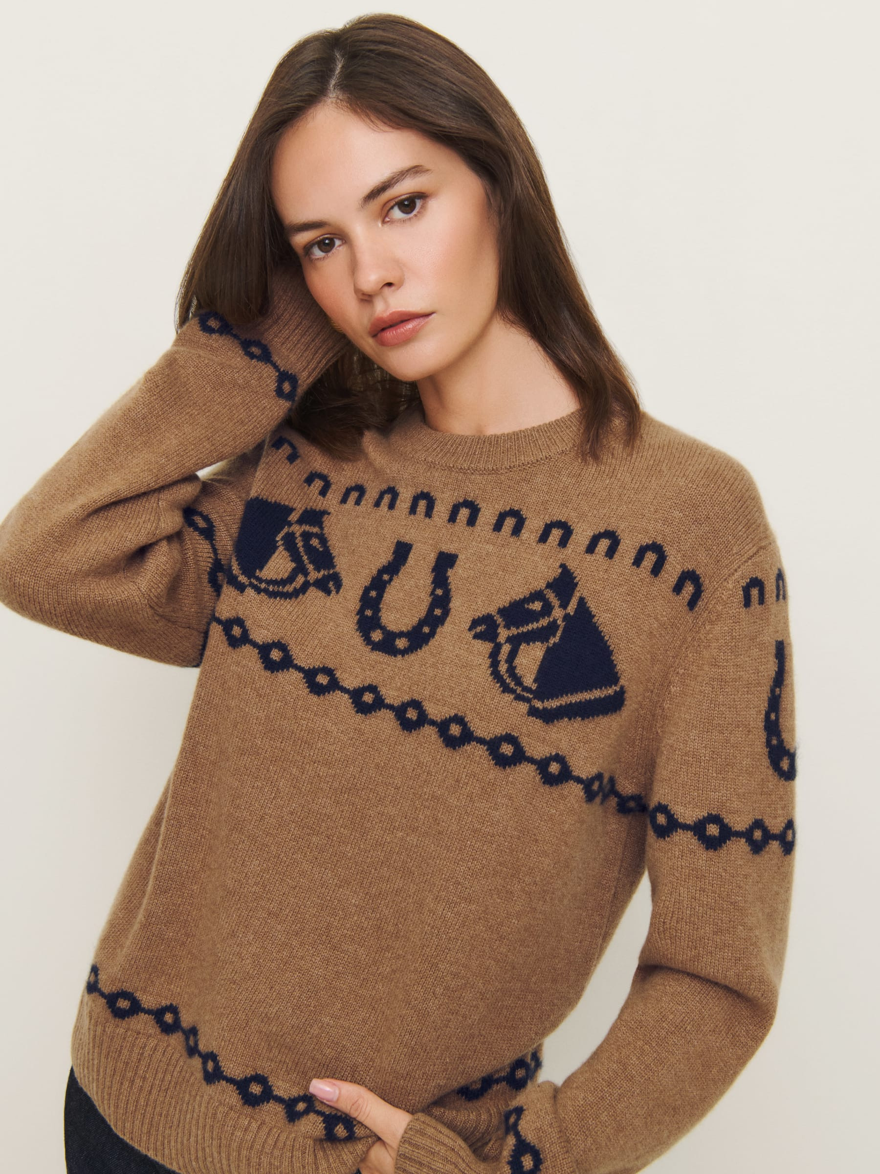 Alexandria Cashmere Horse Sweater | Reformation (Global)