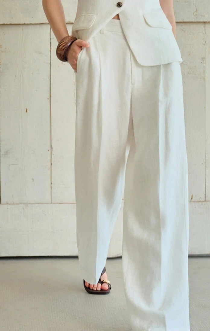 Ivory linen pants for short women

#LTKPetite #LTKMidsize