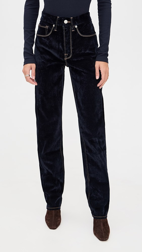 Good Icon Straight Velvet Denim Jeans | Shopbop