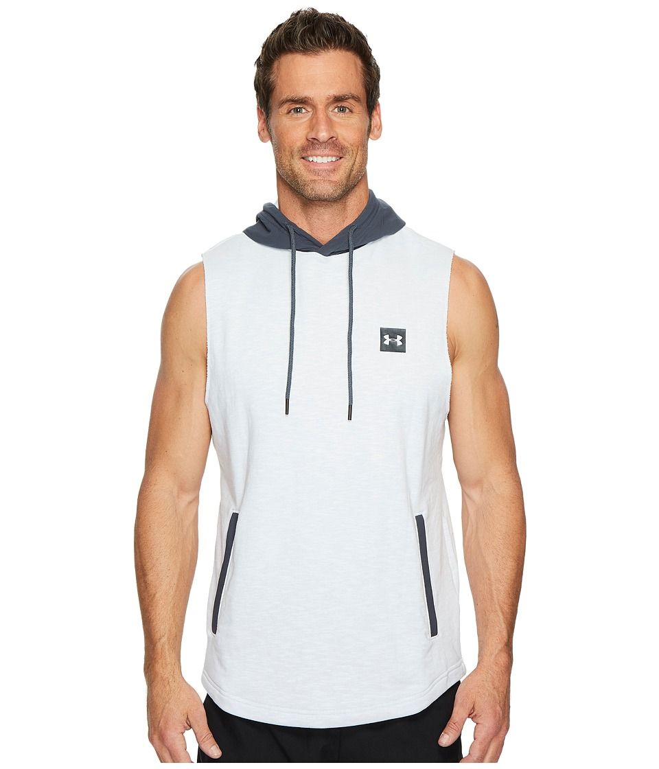 Under Armour - Sportstyle Sleeveless Hoodie (White/Stealth Gray) Men's Sweatshirt | 6pm