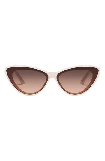 QUAY Tempted 67mm Cat Eye Sunglasses in Champagne /Brown Fawn at Nordstrom Rack | Nordstrom Rack