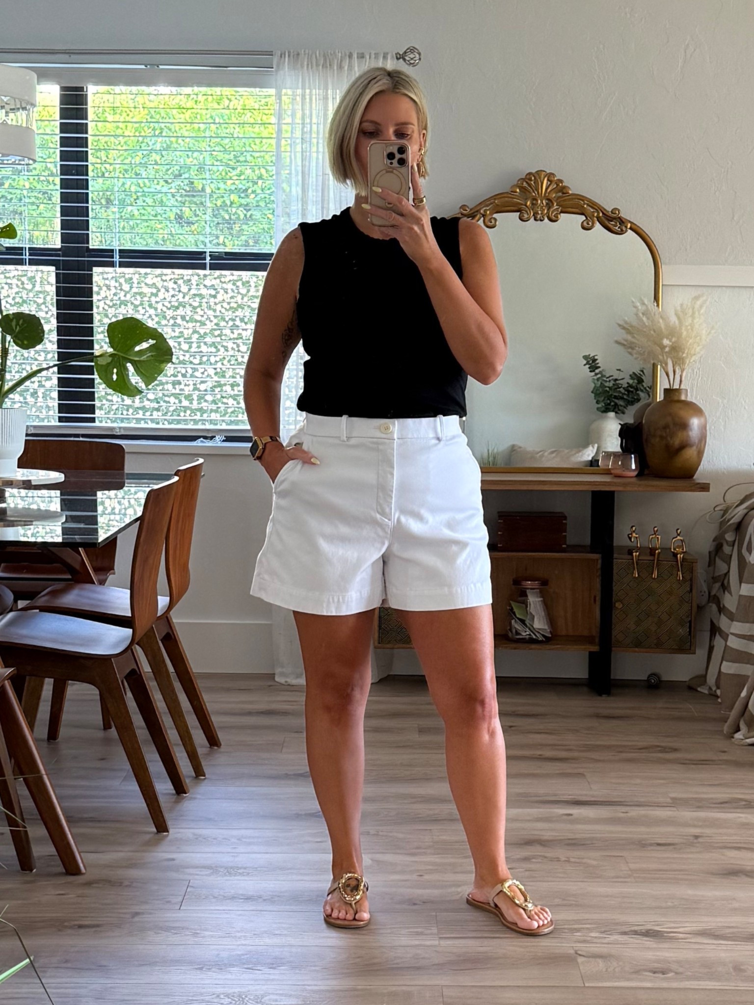 Classic Summer Outfit

Tank is from Target I’m wearing a large and it fits tts. Washes up nicely with minimal shrinking. 

Shorts are from Spanx. I have two pair of these and love them. The side zippers are a nice touch to give them a more streamline look. I’m wearing a large and they fit tts. 

Shoes are older from Target. 

Jewelry from Melinda Maria
Use code LEEANN for 10% off



#LTKStyleTip #LTKFindsUnder100 #LTKOver40