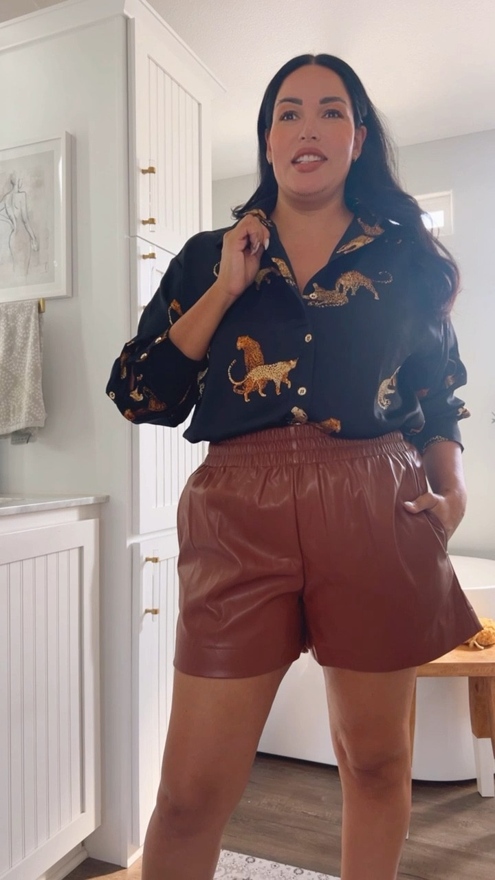 Faux leather for fall and print blouses too 👏🏼

#LTKmidsize #LTKfindsunder50 #LTKover40