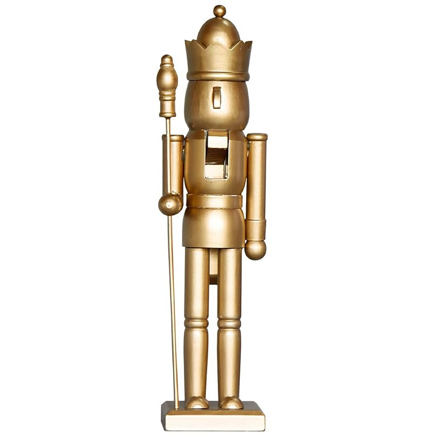 Christmas Nutcracker King with Scepter, Large Xmas Nutcracker Tabletop Festival Shelves Decor, Go... | Amazon (US)