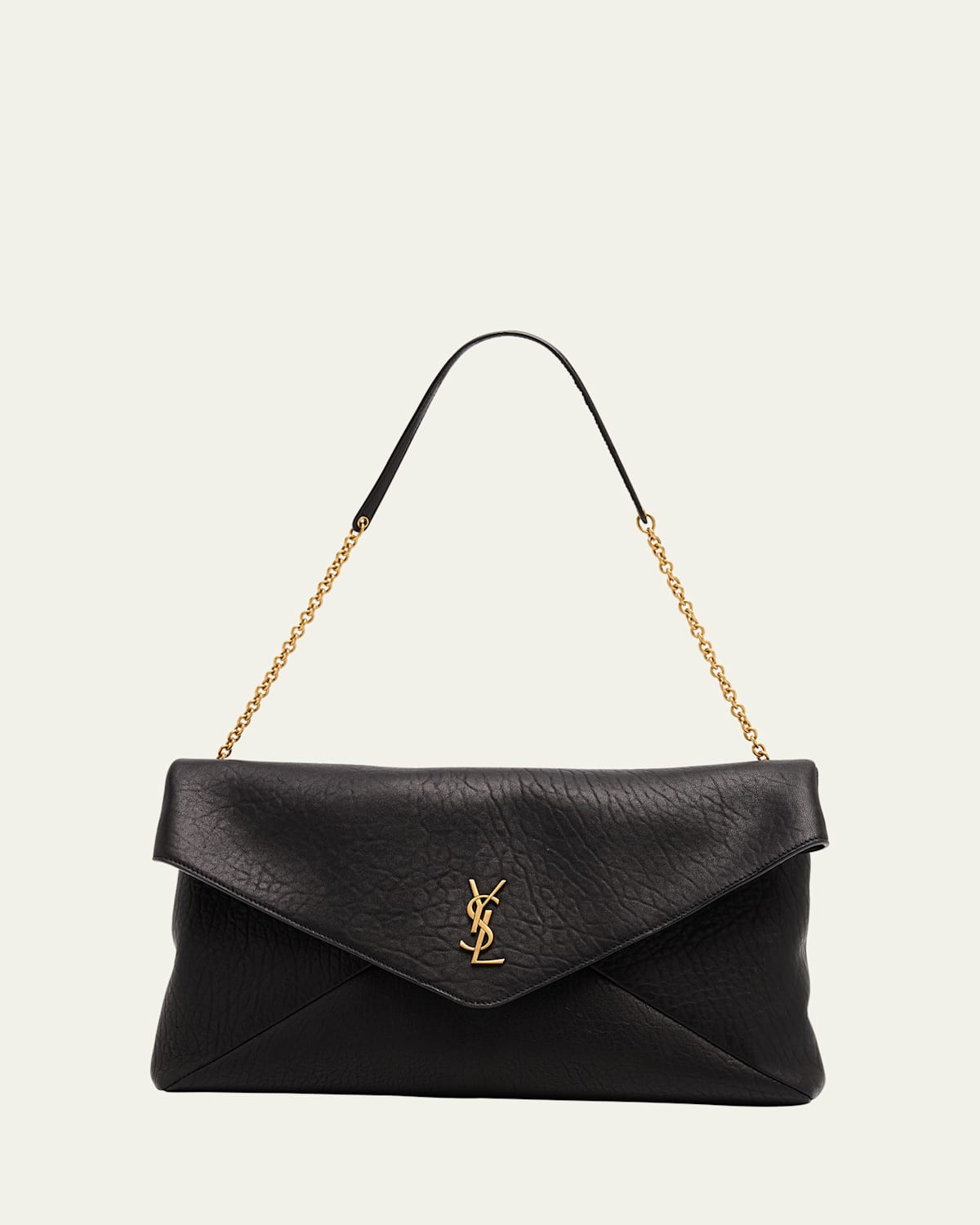 YSL Envelope Pouch Bag in Grained Leather | Bergdorf Goodman