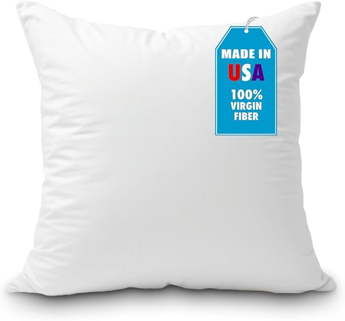 Foamily Throw Pillow Insert 26 x 26 inch Hypoallergenic Made in USA Euro Sham 100% Virgin Fiber B... | Amazon (US)
