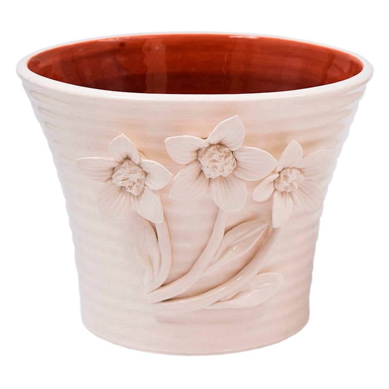 Providence Indoor Ceramic Floral Decal Garden Pot, 7" | At Home