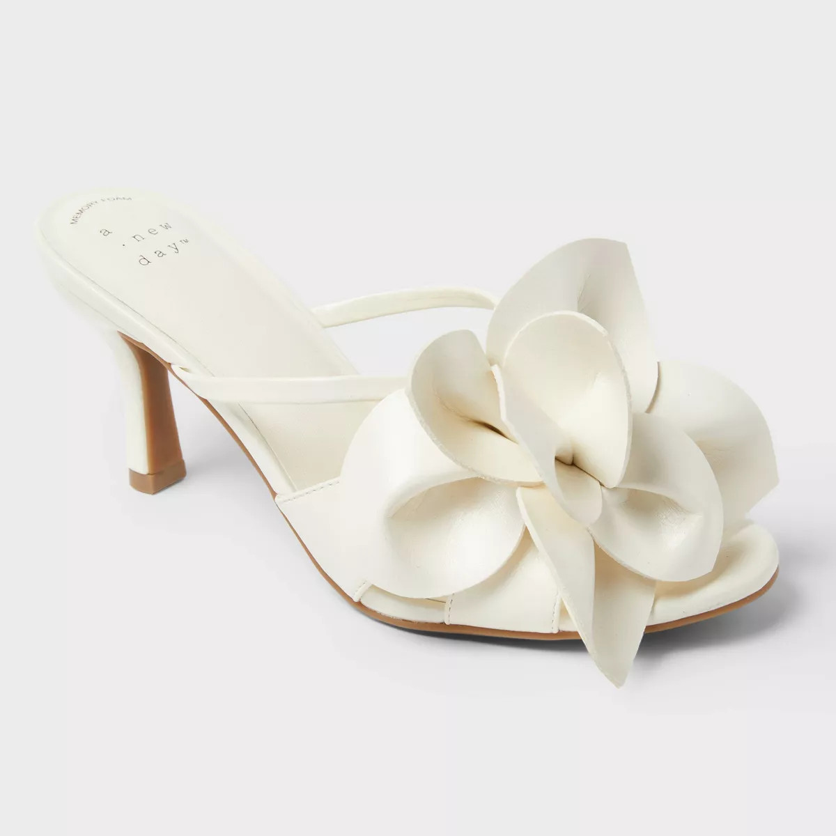 Women's Lillian Flower Mule Heels with Memory Foam Insole - A New Day™ | Target
