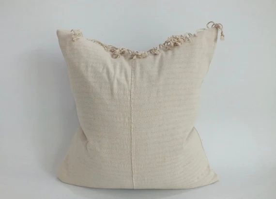 White Sofa  Pillow-case Hand-woven  Ethnic throw pillow-cover cushion Cream colour  decorative th... | Etsy (US)