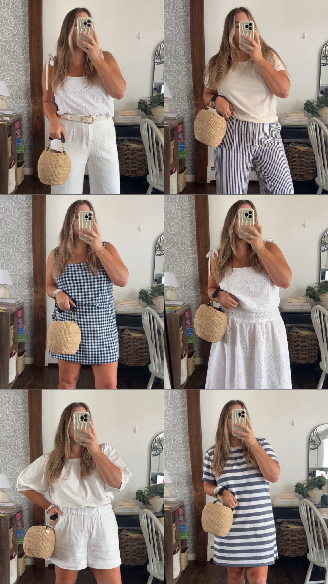 Quality affordable summer outfits!

Im wearing medium in everything besides target tee ( large)  and linen blend trouser pants ( these see lined in the white too!) i got a large to make sure they werent too fitted.

Old navy amazon target 