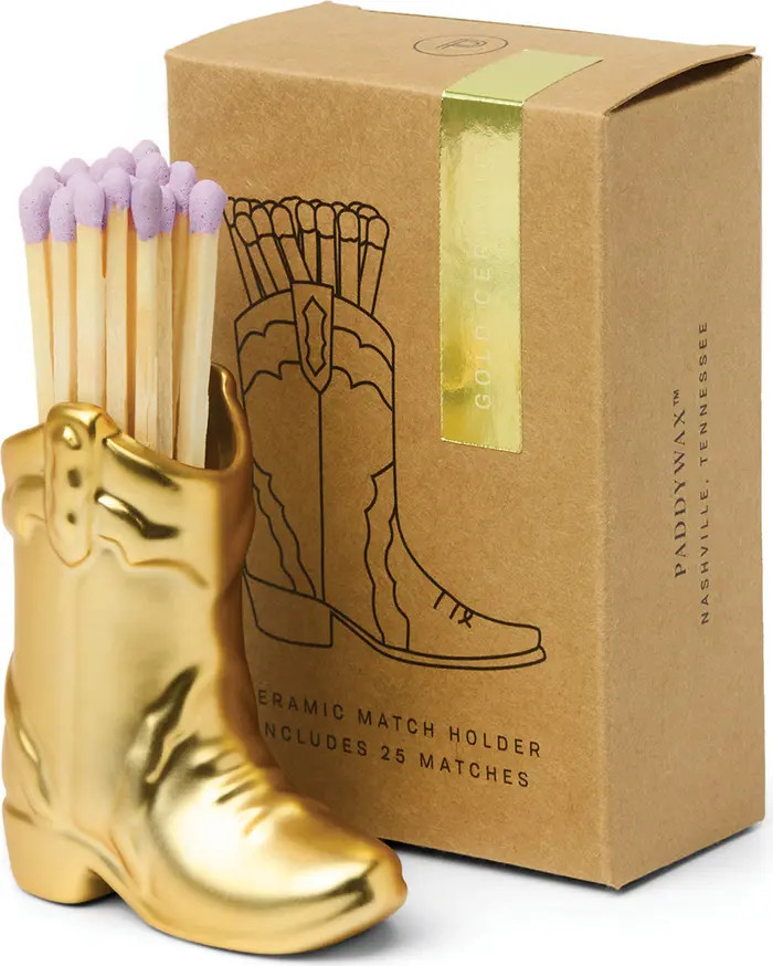 Paddywax Gold Boot Match Holder | Nordstrom | Nordstrom