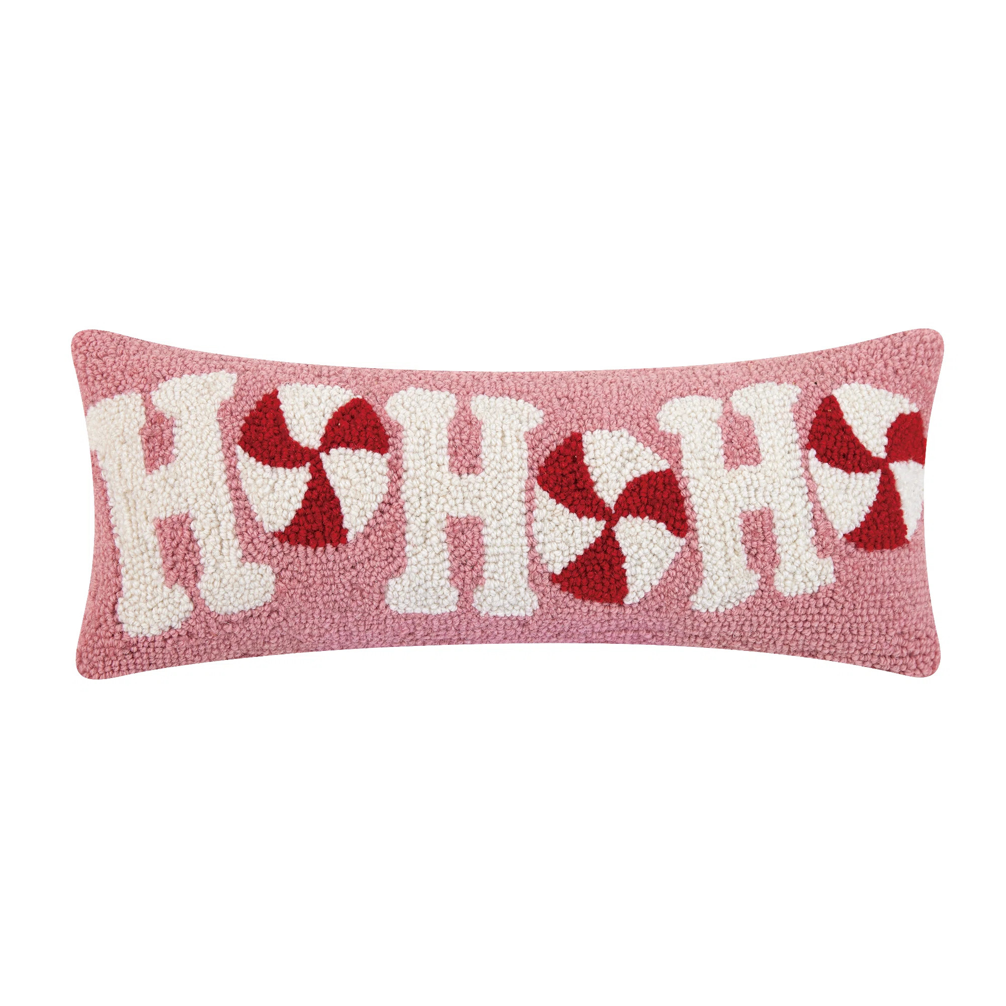 Candy Cane Ho Ho Ho Hook Pillow | Wayfair North America