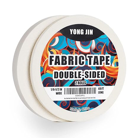 YONGJIN Double-Sided Fabric Tape (2 Rolls) - No Sewing or Ironing Required, Perfect for Quick Clo... | Amazon (US)