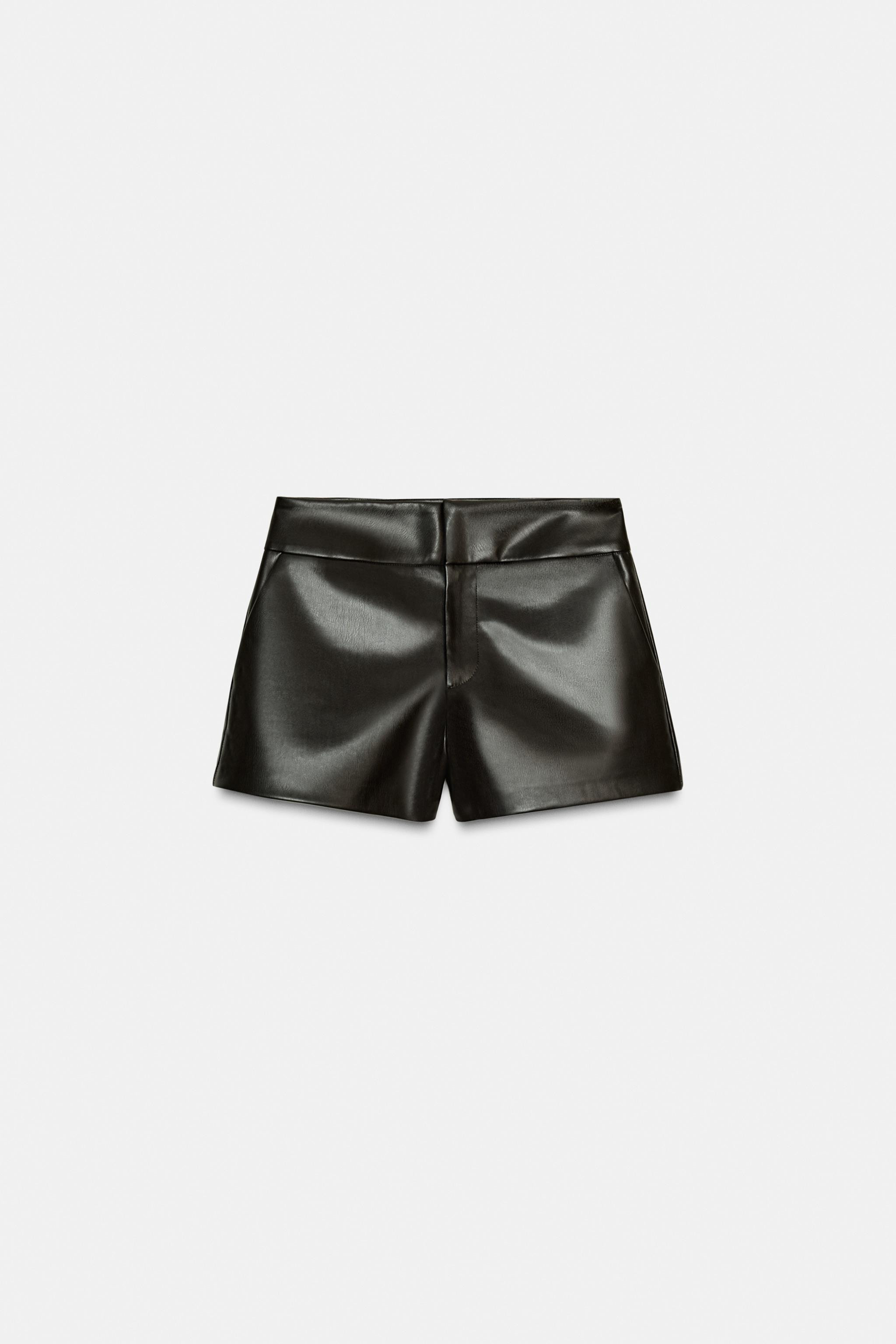FAUX LEATHER MINI SHORTS | Zara US