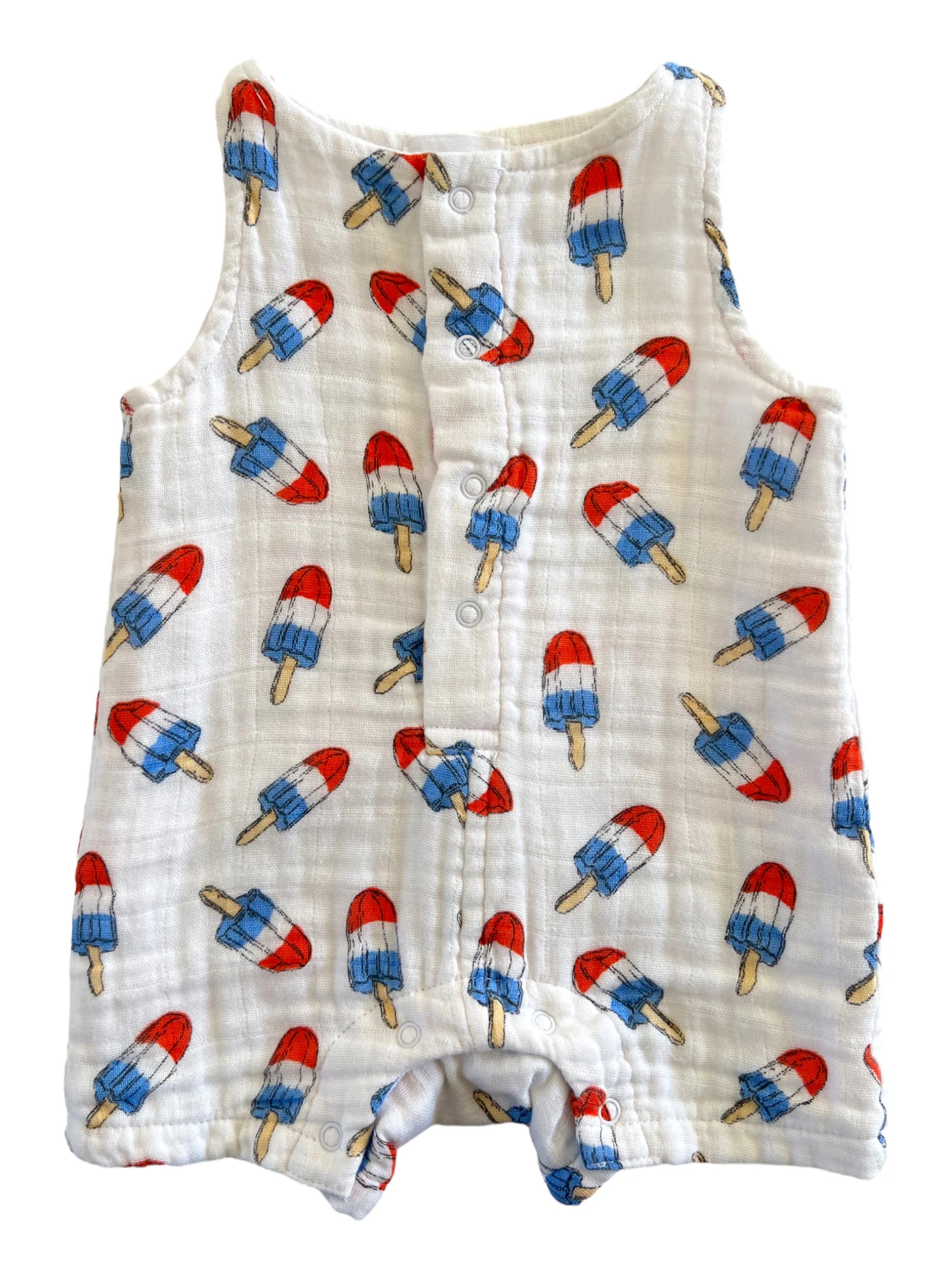 Muslin Shortie Romper, Astropops | SpearmintLOVE