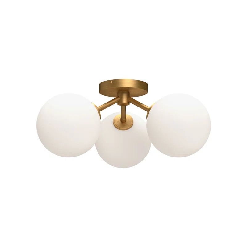 Cassia Glass Semi Flush Mount | Wayfair North America
