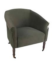 31.25X31 Carlsbad Club Chair With Castor Legs, Polyester | TJ Maxx