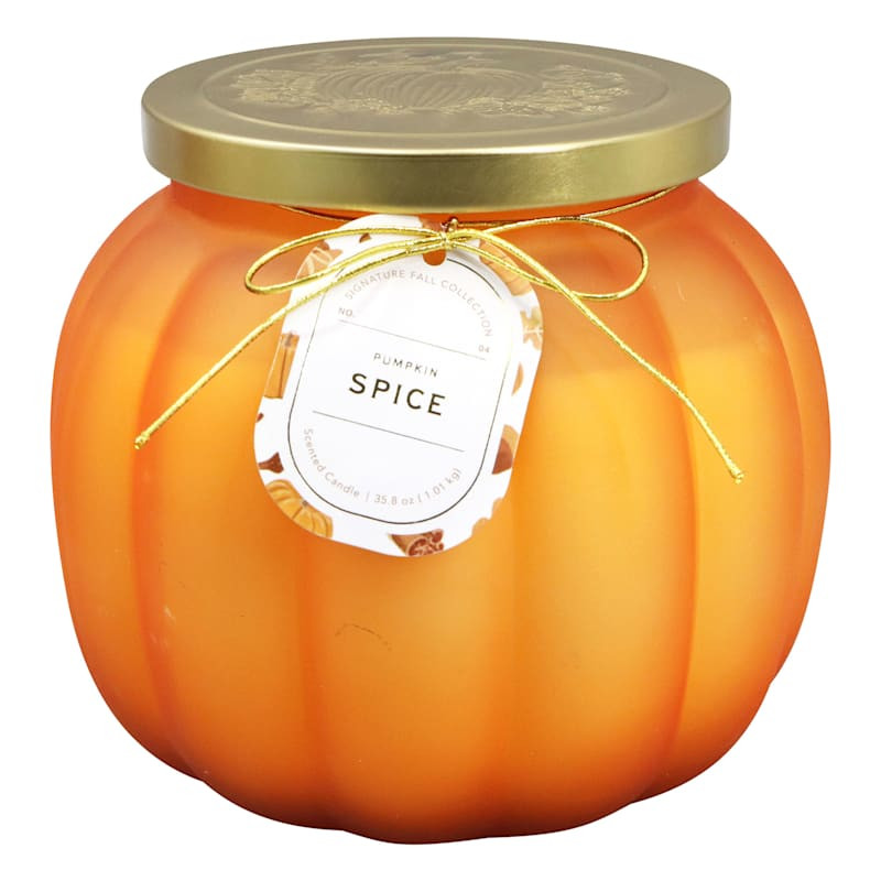 Pumpkin Spice Scented Pumpkin Jar Candle, 35.8oz | At Home