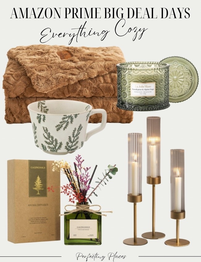 Shop all things cozy for Prime Big Deals Days— cozy throw blanket, scented candle jar, diffuser set, hurricane candle holders — for a cozy fall home.

#LTKSeasonal #LTKHome #LTKSaleAlert
