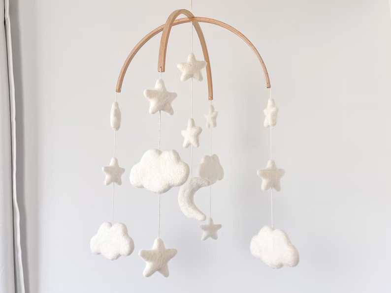 Cloud Stars Mobile, White cloud Mobile | Etsy (US)