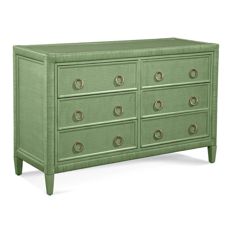 Sabal Bay 6 Drawer 54" W Rattan Double Dresser | Wayfair North America