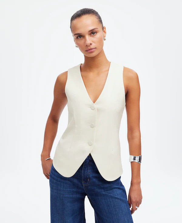 V-Neck Vest in Wool Blend | Madewell