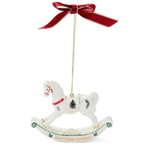 Spode Christmas Tree Baby's First Horse Ornament - Festive Decoration, Novelty Bauble for Seasonal Decor - Ideal Holiday Keepsake Ornament for Christmas - Collectible Ornament for Home Decoration | Amazon (US)