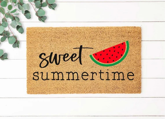 Sweet Summertime Watermelon Door Mat Summer Doormat Summer | Etsy | Etsy (US)
