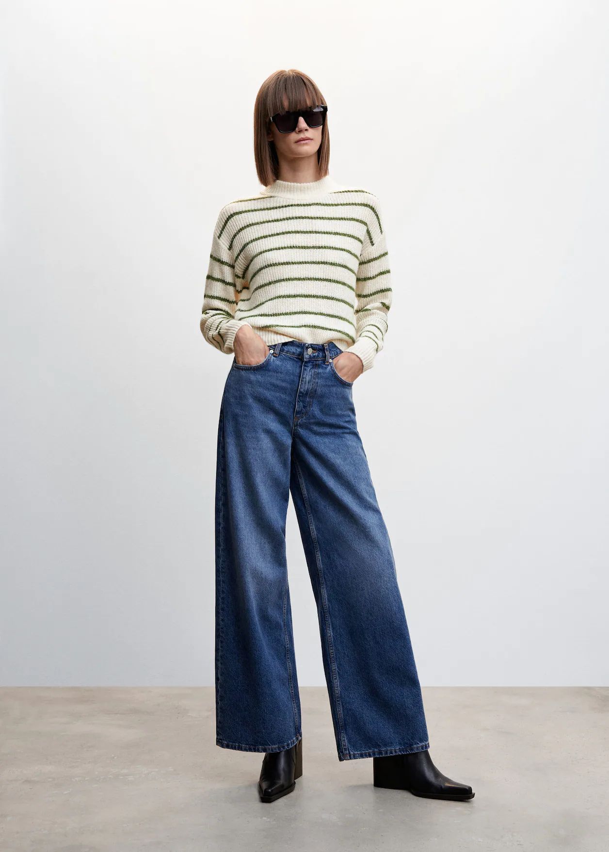 Lurex stripes sweater -  Women | Mango USA | MANGO (US)