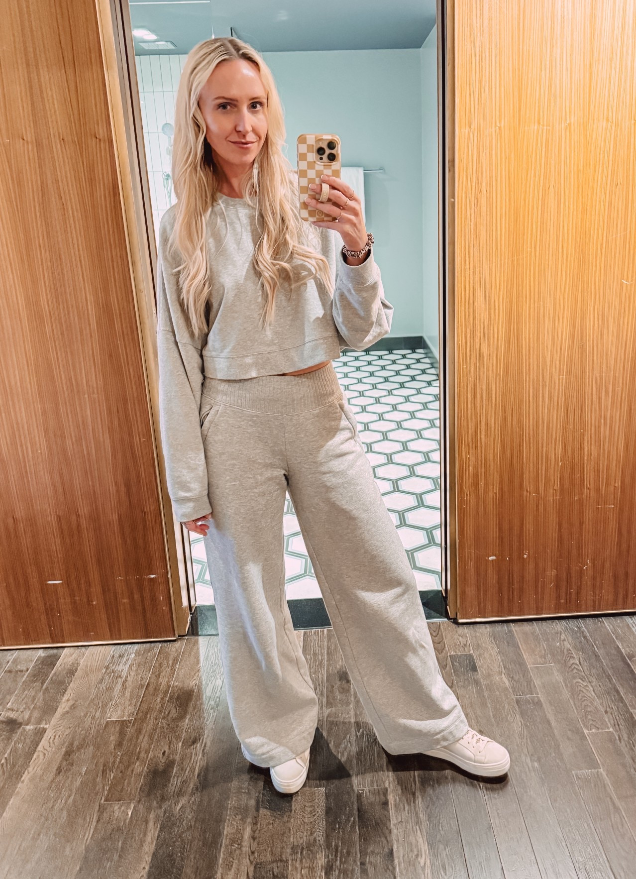 The coziest lounge or travel set 
Wide leg sweat pants 
Cropped long sleeve 

#LTKGiftGuide #LTKActive #LTKHoliday