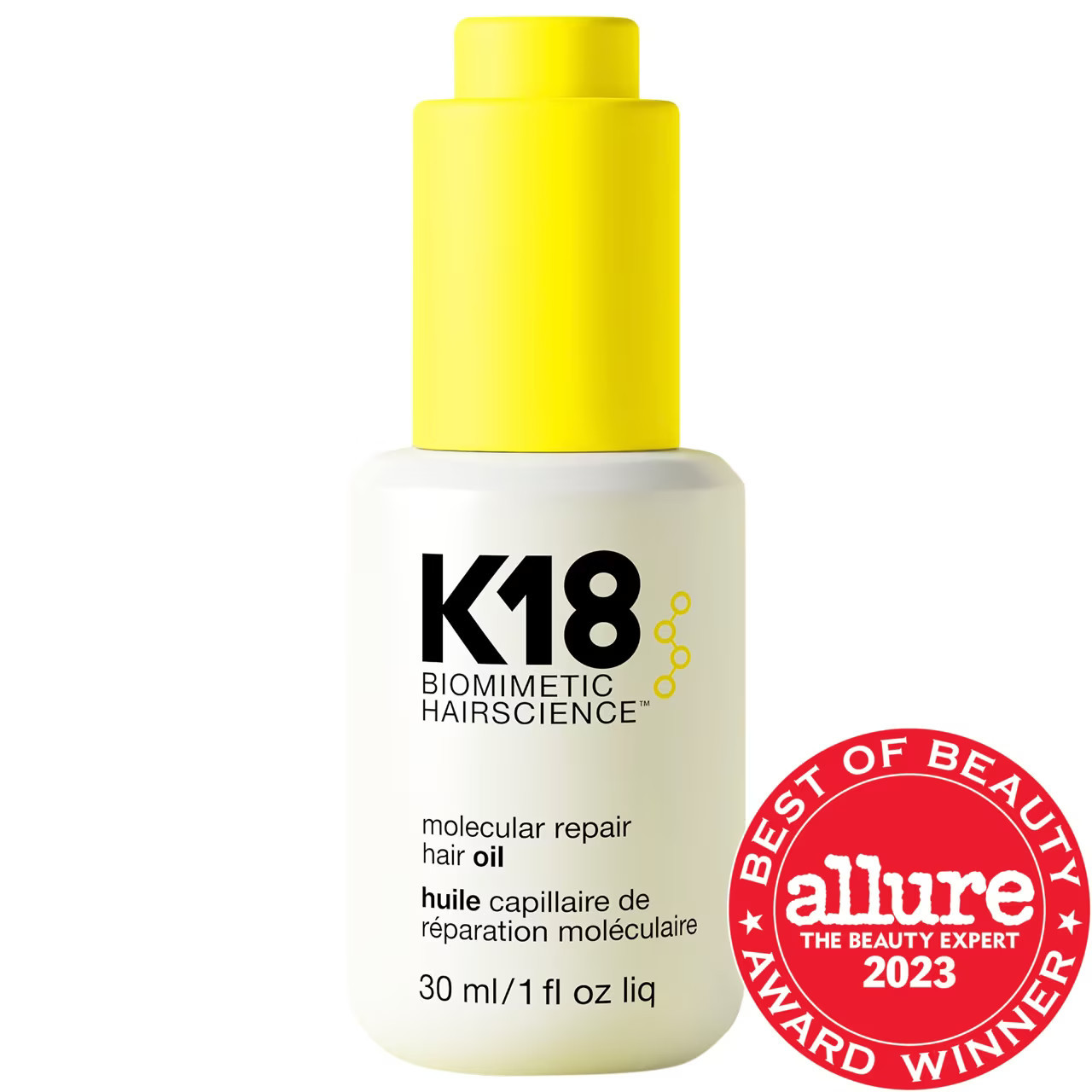 K18 Biomimetic Hairscience Molecular Repair Hair Oil 1 oz / 30 mL | Sephora (US)