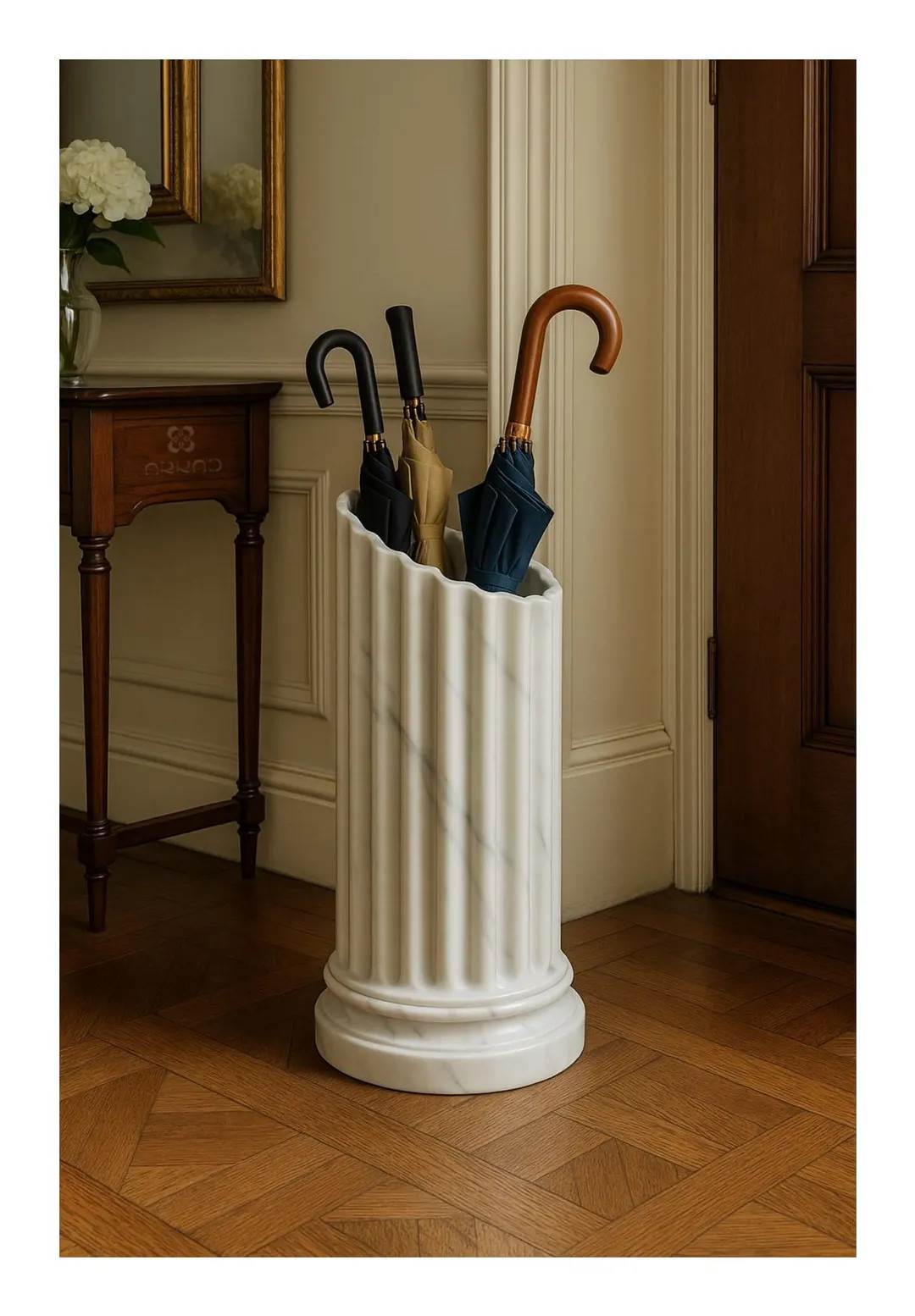 Luxury Marble Umbrella Stand – Bespoke Modern Minimalist – Elegant Entryway Decor – White M... | Etsy (US)