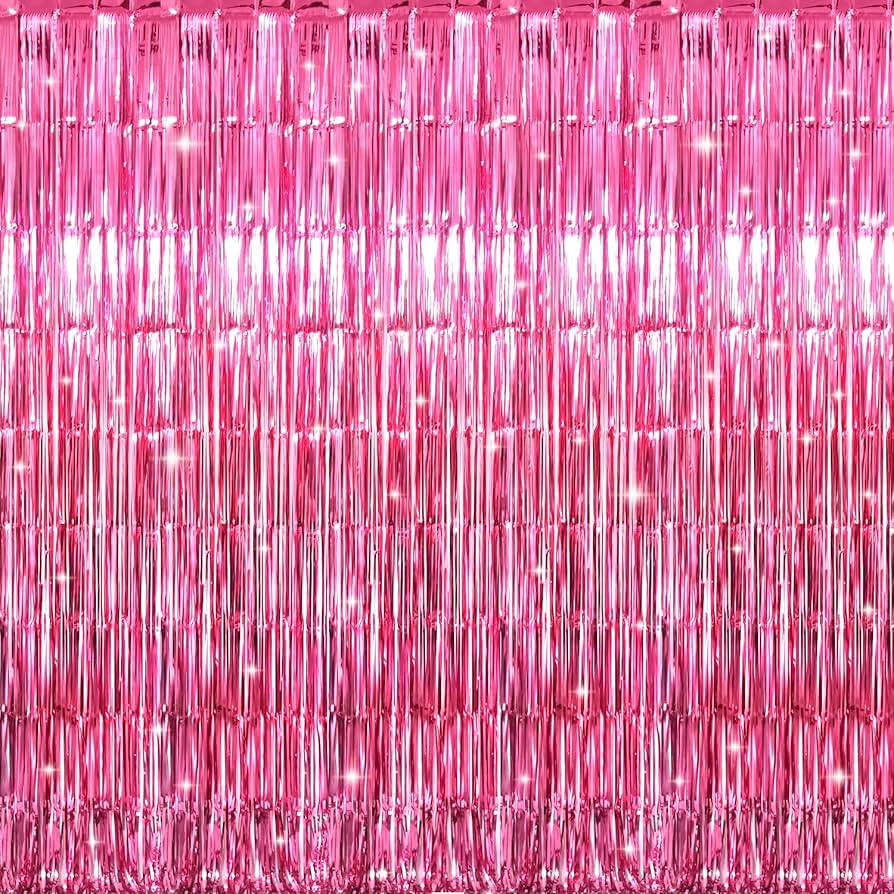 GOER 3.2 ft x 9.8 ft Metallic Tinsel Foil Fringe Curtains Party Photo Backdrop Party Streamers fo... | Amazon (US)
