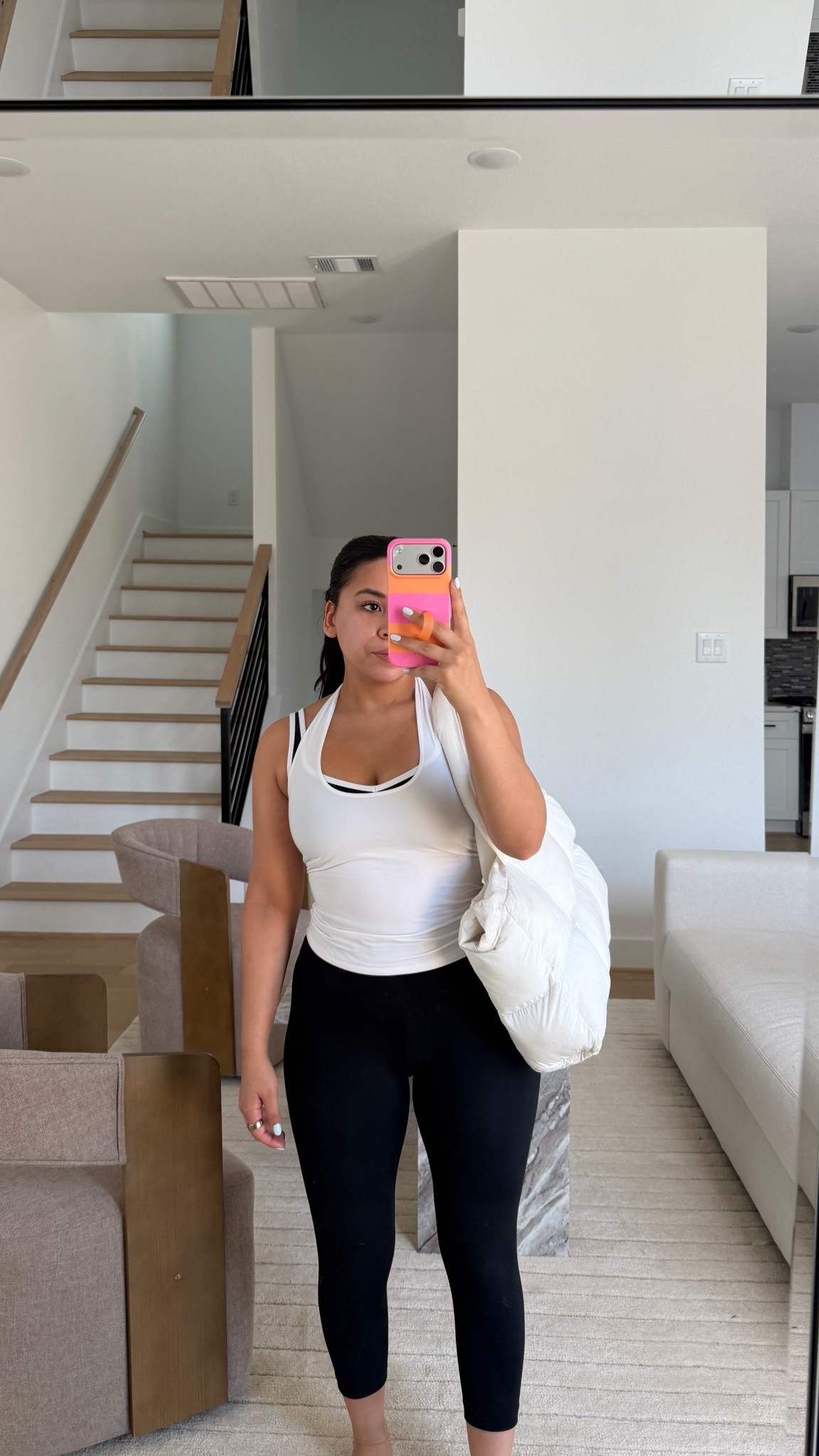 Tank: small
Sports bra: small
Leggings: small
Puffer tote bag

#LTKgrwm #LTKootd #LTKActive