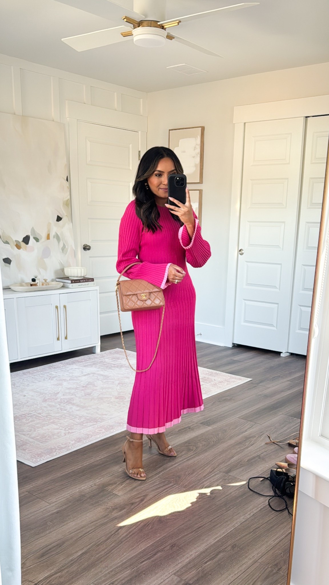 Pink sweater dress size xs TTS Use code YOURULE for 20% off 
Clear heels size 5 TTS 

#LTKPetite #LTKShoeCrush #LTKStyleTip