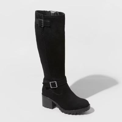 Women's Tisha Buckle Knee High Fashion Boots - Universal Thread™ | Target