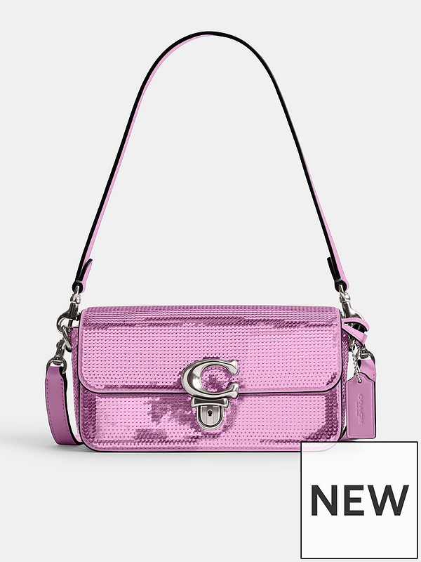 Sequin Studio Baguette Bag - Lh/dark Magenta | Very (UK)