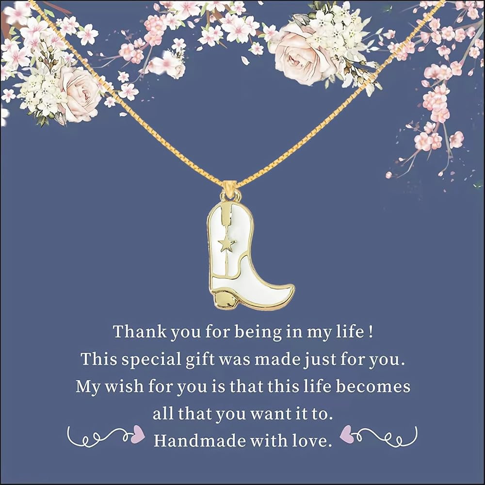Cowgirl Country 14k Western Cowboy Boot Necklace Jewelry for Women - Perfect Western Jewelry for ... | Amazon (US)