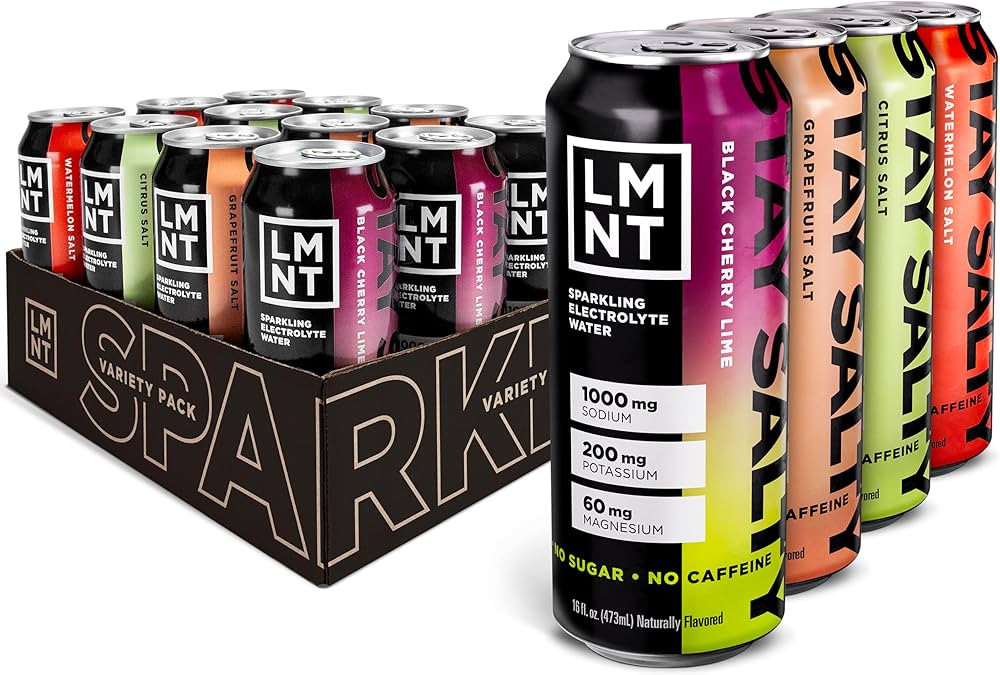 LMNT Sparkling Electrolyte Water - Variety Pack | 12-Count | Amazon (US)